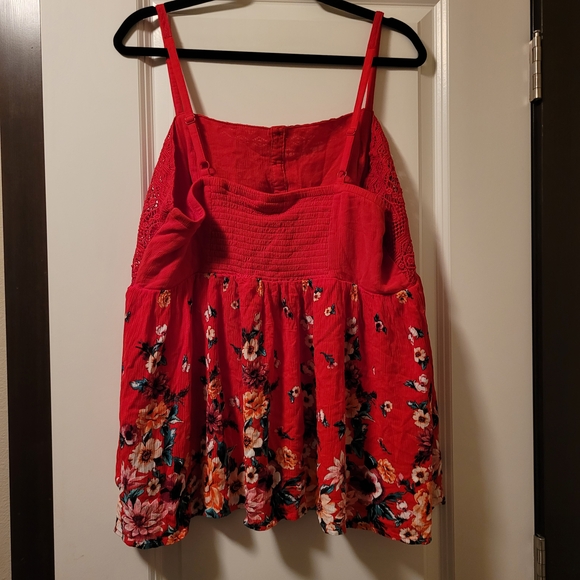 Torrid Babydoll Gauze Crochet Trim Cami Size 2X - Picture 5 of 11